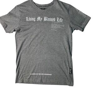 Gray Graphic Men's living my blessed life T-Shirt